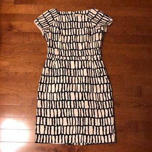 J.Crew navy and white work dress